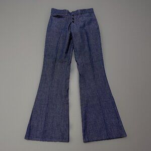 Vintage 70s 80s Bell Bottoms Flare Pants Womens 28x31 Button Fly Wright